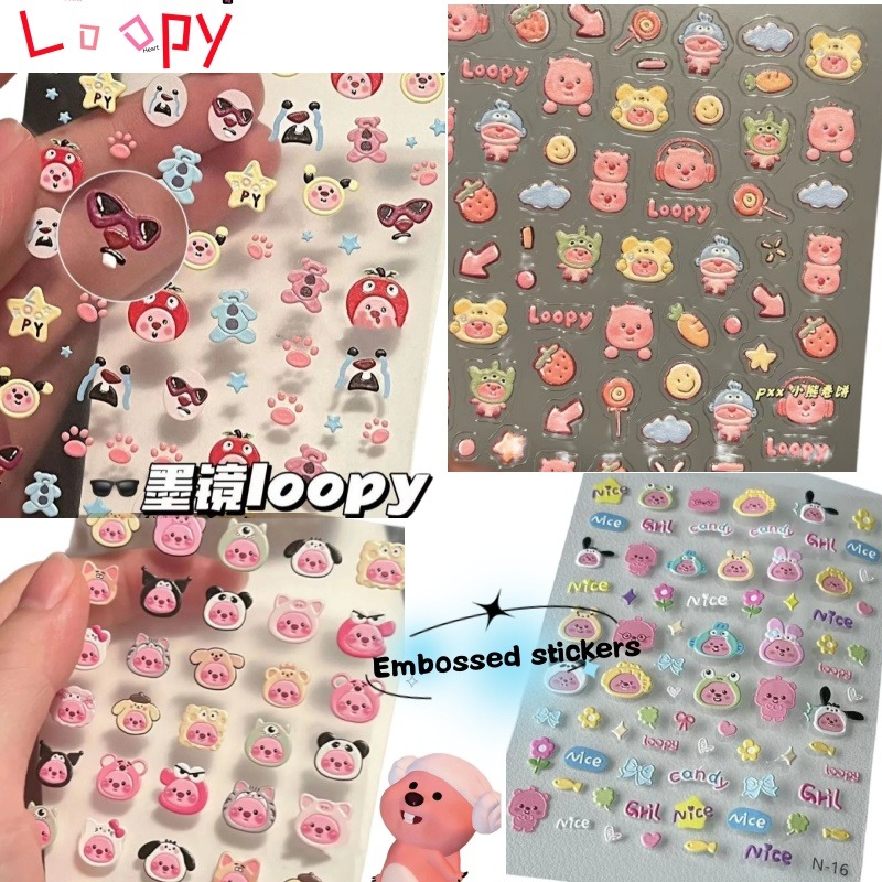 Model Kit Game - Loopy 3D embossed sticker, transparent DIY