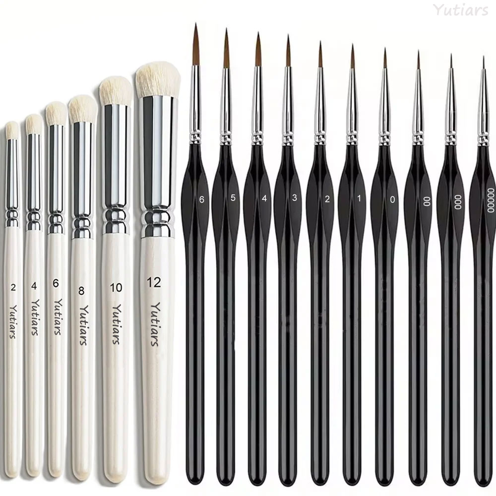 Model Kit Paint Set - Miniature Paint Brushes Drybrush Set, Detail