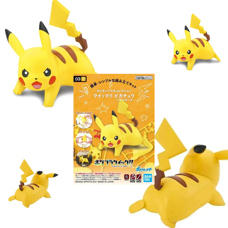 Model Kit Quick Pikachu - Bandai Pokemon Figures Kit Quick Series