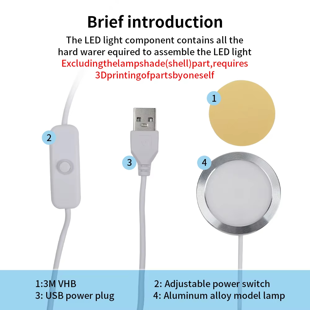 USB LED Lamp Kit for Bambu Lab - огляд і ціна Model Kit F1
