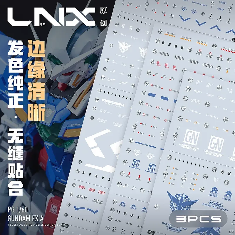 LNX Original 1/60 PG Exia Mode - огляд і ціна Model Kit Water Decal