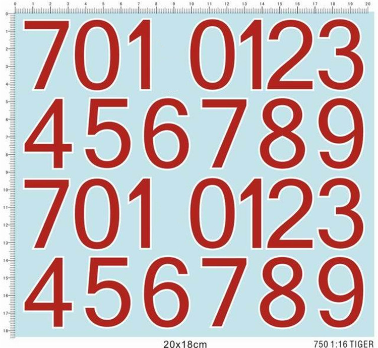 1/16 Scale Tiger Tank Number F - огляд і ціна Model Kit Water Decal