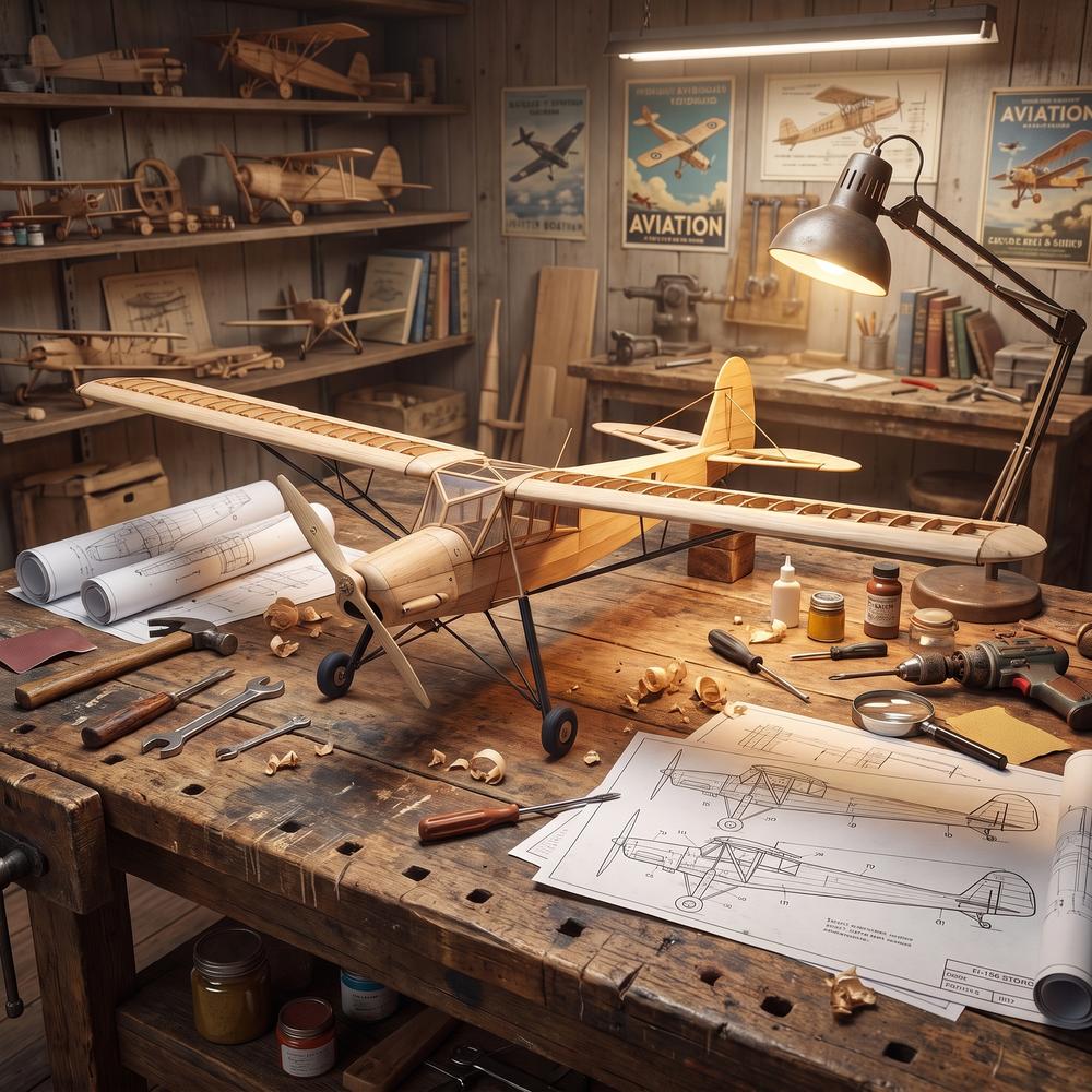 FI-156 500mm Vintage Balsa Woo - огляд і ціна Model Kit Planes