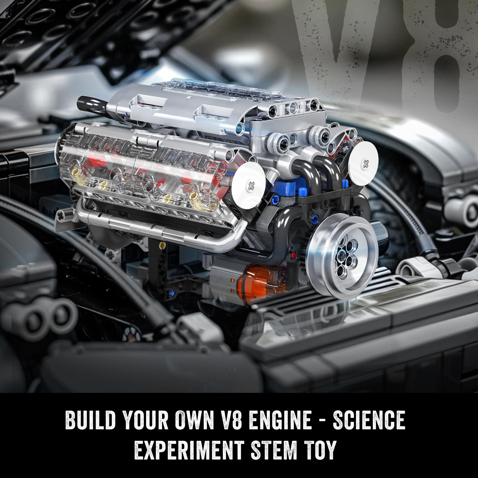 Mould King 10088 V8 Engine Bui - огляд і ціна Model Kit V8
