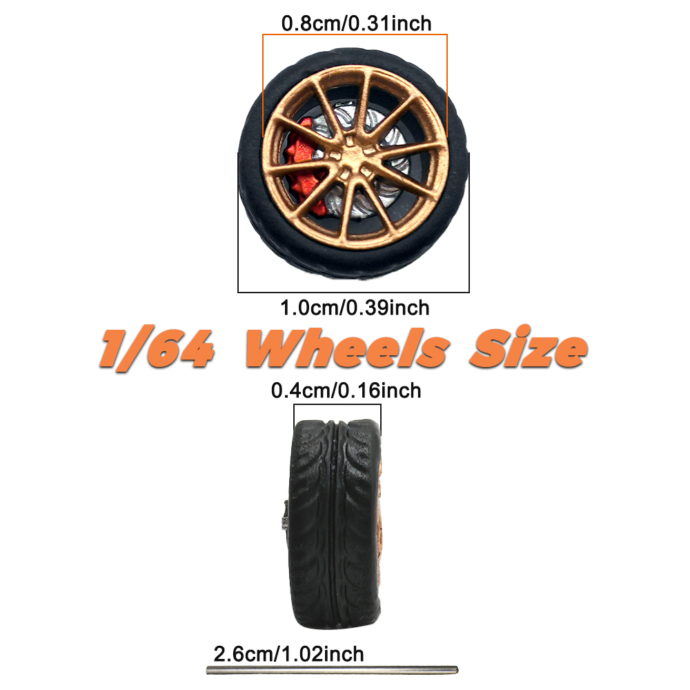 1/64 Model Car Wheels Tires 8  - огляд і ціна Model Kit Game