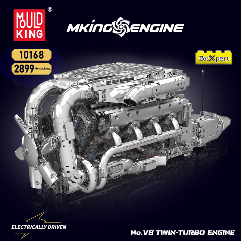 Mould King 10168 V8 Twin Turbo - огляд і ціна Model Kit V8