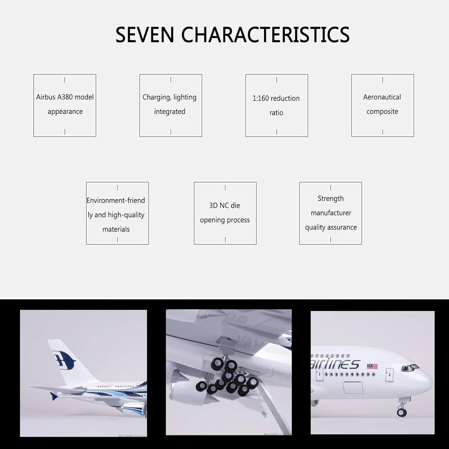1:160 Scale Malaysia Airlines  - огляд і ціна Model Kit Planes